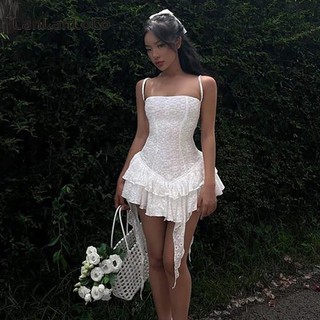 Đầm hở lưng nữ LanLanLo màu trơn kiểu Pháp Slim Fit