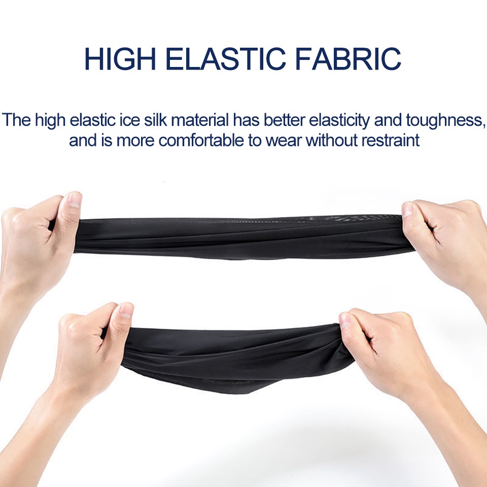 Toàn Bộ Mũ Trùm Đầu Bằng Lụa Lạnh Thoáng Khí Chống Tia UV Bảo Vệ Mặt Toàn Diện