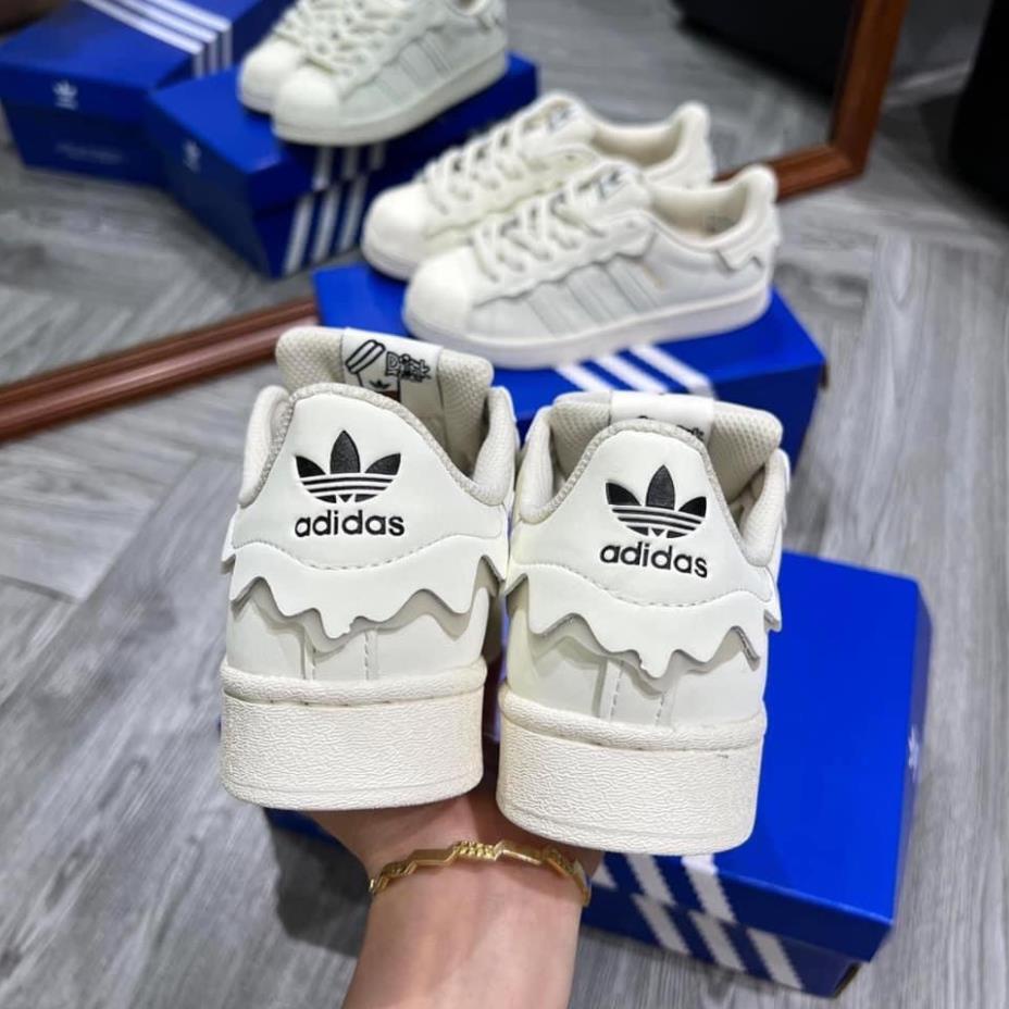 Giày Adidassss Superstar Das Sò 3 Màu Kem, Hồng, Xanh, Giày thể thao Adidas Sò Trắng bản Classic cực xinh full size B195