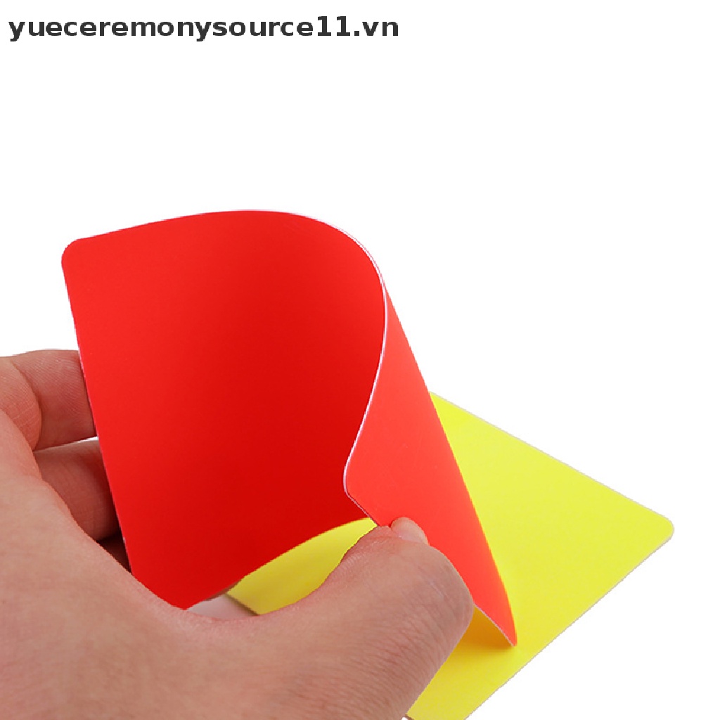 Bộ Thẻ Ghi Âm Trọng Tài Bóng Đá Màu Đỏ Và Vàng