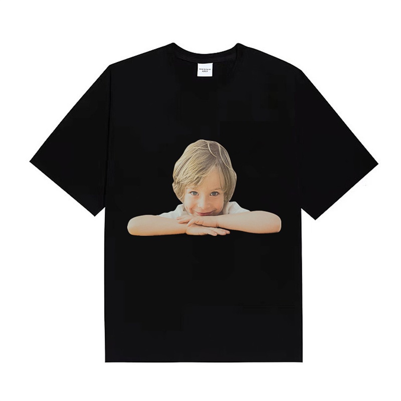 Áo Thun Cotton Tay Ngắn Cổ Tròn Dáng Rộng In Chữ A &amp; v Thời Trang Mùa Hè Cho Cặp Đôi