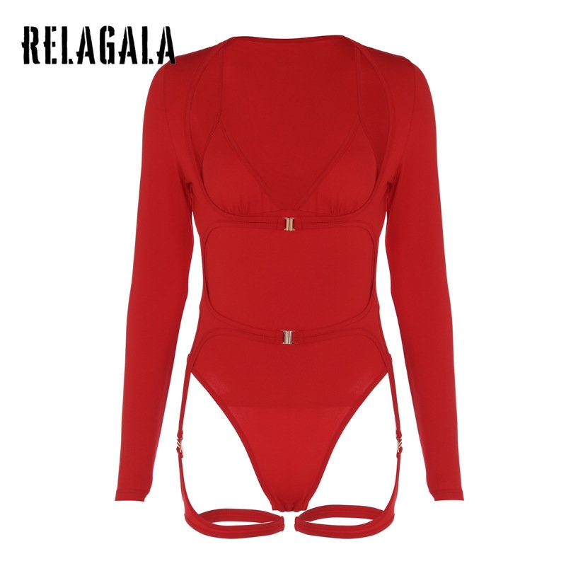 [Mã TOPMAY giảm đến 25k đơn 150k] Áo liền quần Tay Dài Màu Trơn Thời Trang 2023 Quyến Rũ Cho Nữ | BigBuy360 - bigbuy360.vn