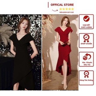 [Hàng Thiết Kế Chuẩn Shop,Freeship]Đầm Body, Đầm  Dự Tiệc Cổ V Đuôi Cá  Sang Trọng Có Size M,L,XL