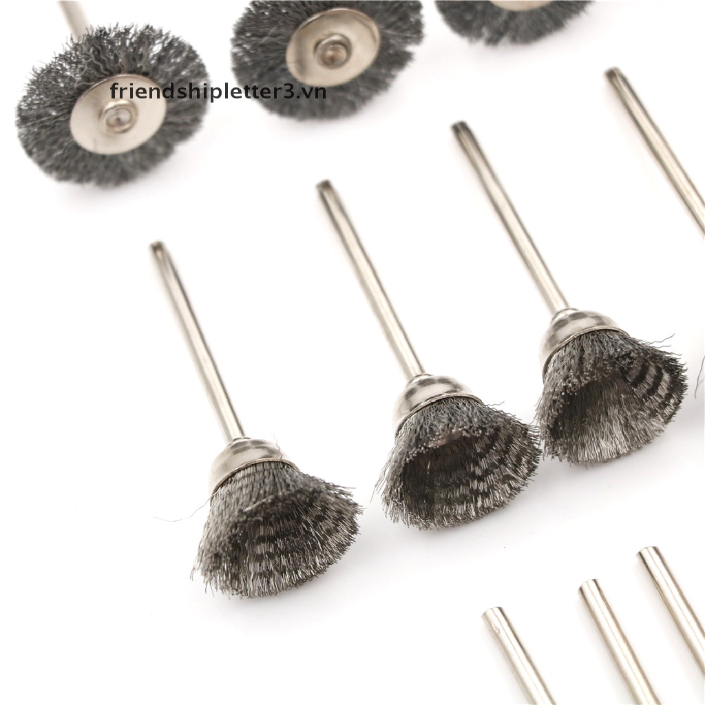 Set 24 Chổi Sợi Đồng Thau Dành Cho Máy Đánh Bóng Điện Set 24 Dây Cước Đồng Thau + 24 Cọ Đánh Bóng Chuyên Dụng 2