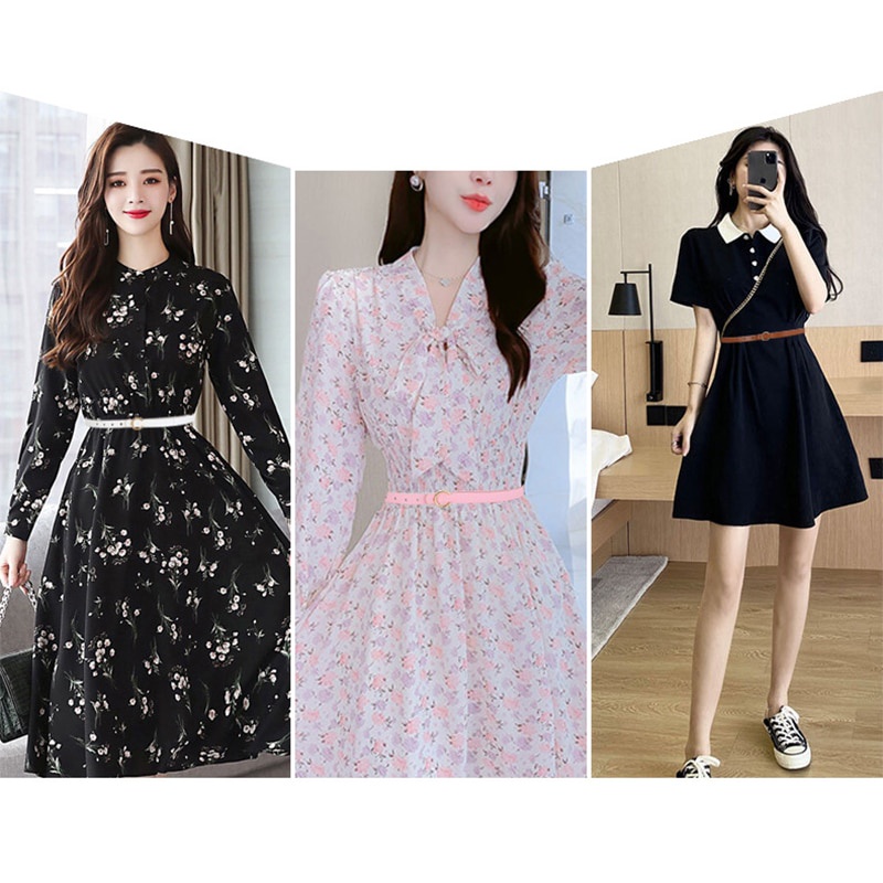 Thắt Lưng Da PU Mỏng Màu Trơn Điều Chỉnh Được Thiết Kế Đơn Giản Cho Nữ