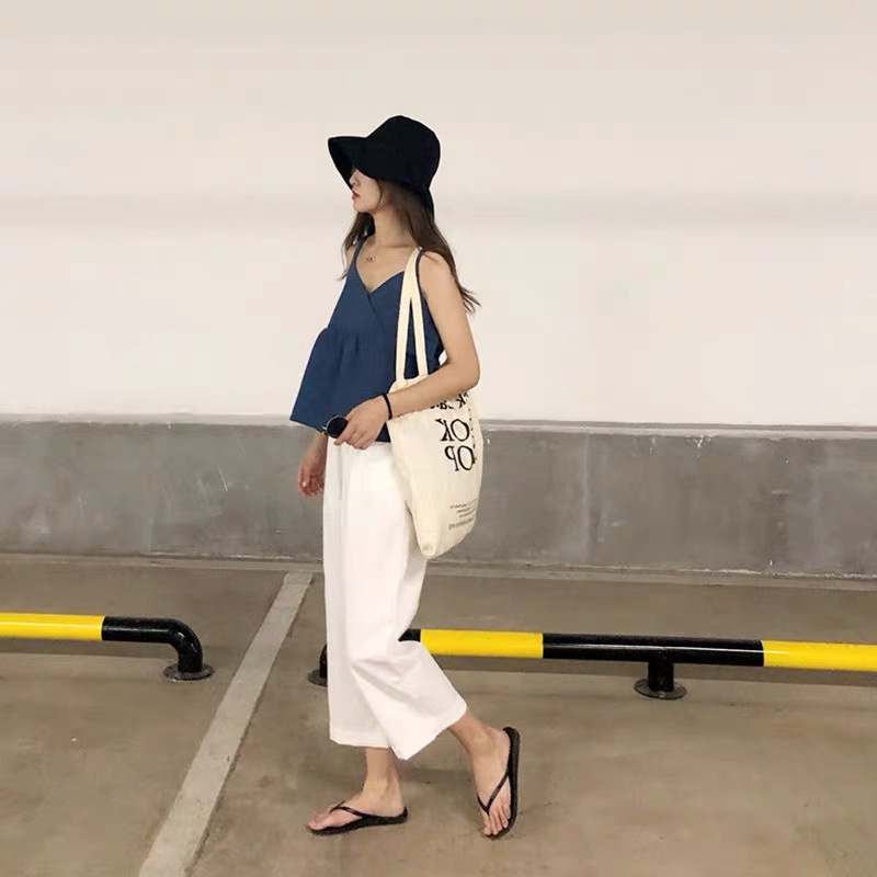 Quần cutlottes ống rộng dáng lửng chất đũi siêu mát Q001