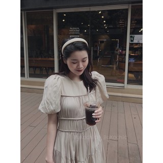 Váy tơ lụa mềm nhẹ nhàng tay ngắn