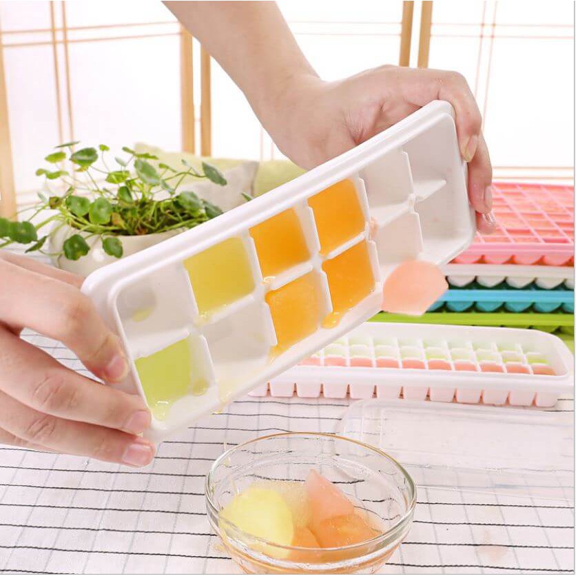 Khay đá, khay trữ đông đồ ăn dặm 12 ô có nắp đậy cho bé