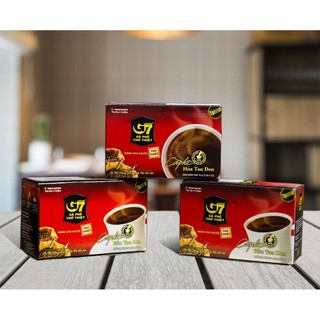 Cà Phê G7 Hòa Tan Đen Trung Nguyên - hộp 15 gói