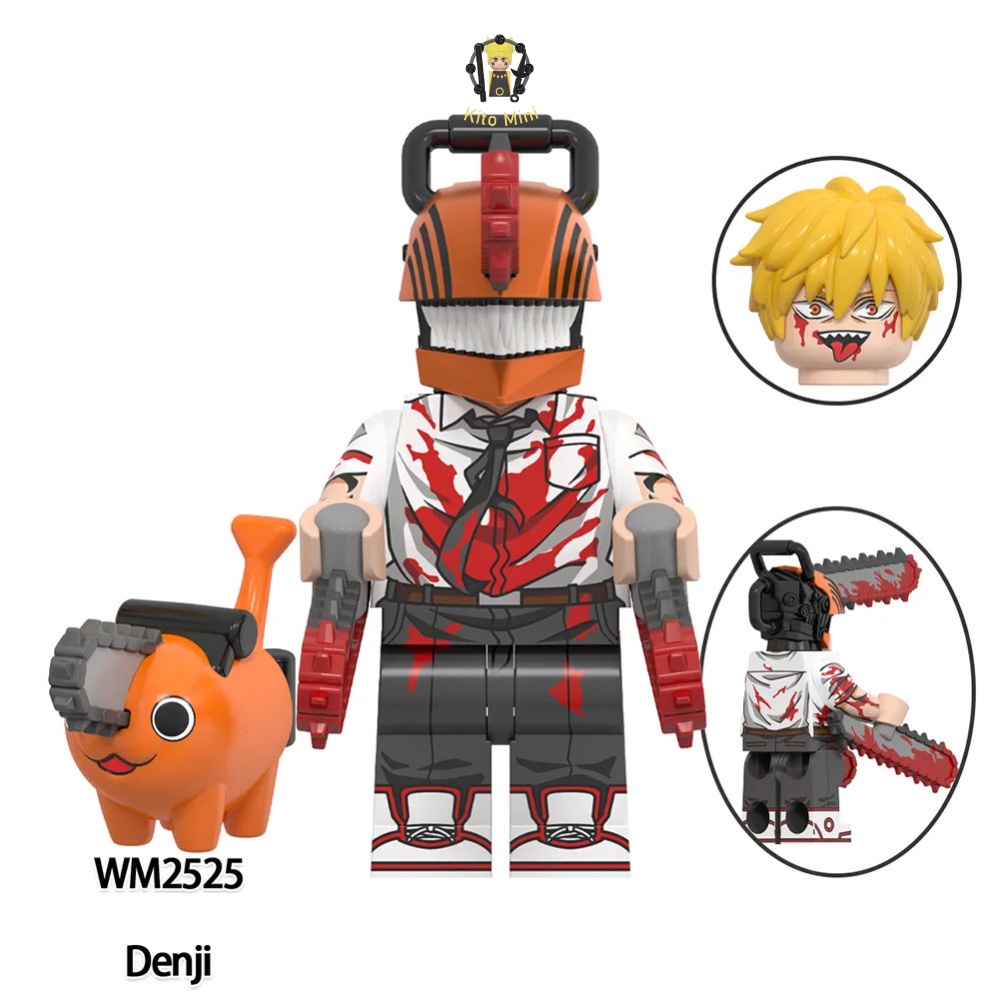 Minifigures Chainsaw Man Máy Cưa Sợi Xích Nhân Vật Hoạt Hình Truyện Tranh Anime WM6159