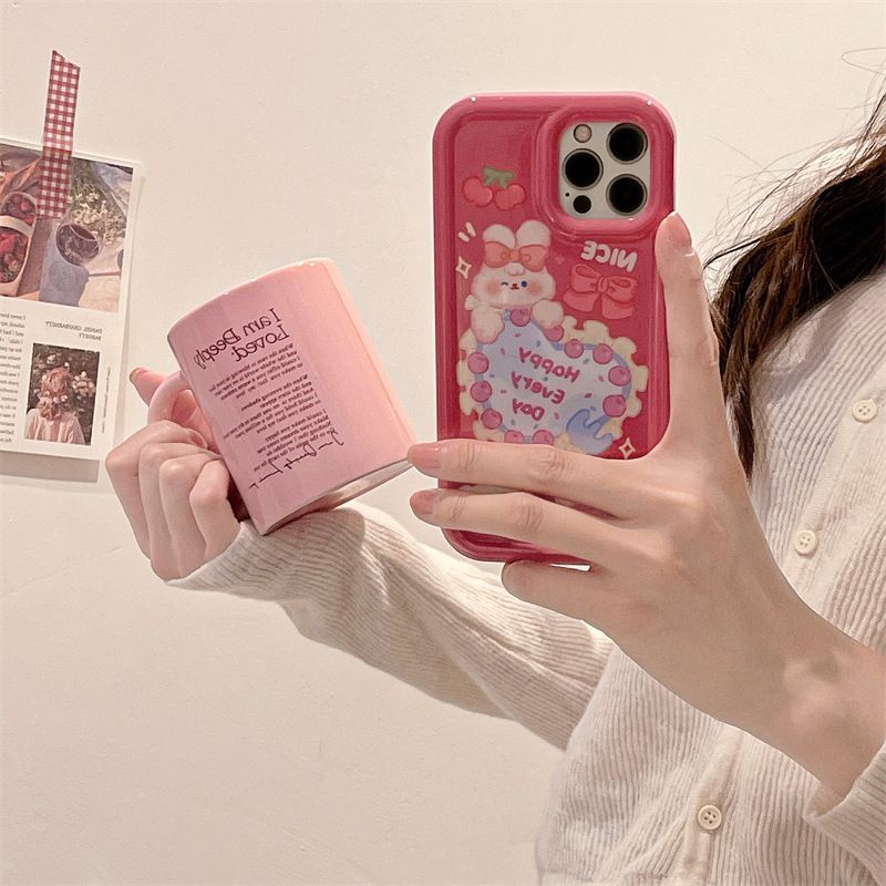 Ốp Điện Thoại TPU Silicone Trong Suốt Chống Sốc In Hình Thỏ Cho IPhone 14 13 11 12 Pro XS Max X XR 7 8 Plus