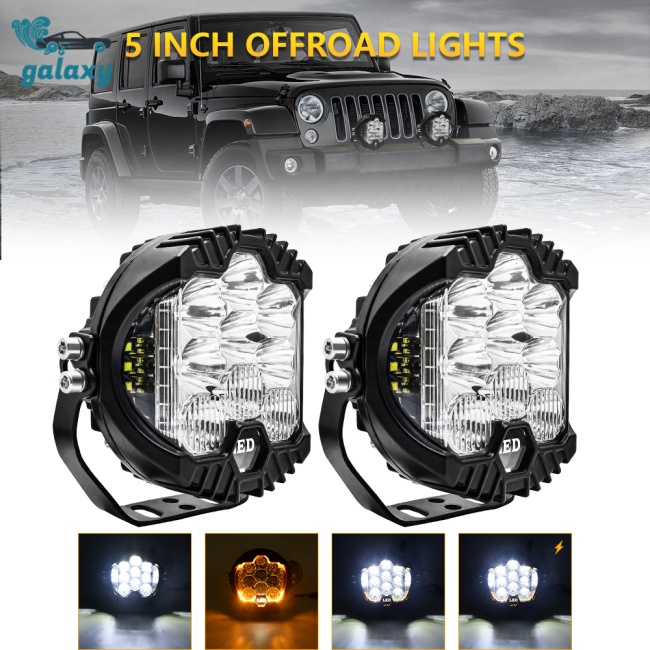 Galaxy Đèn Pha Led 5 Inch 6000k 15000lm Bằng Hợp Kim Nhôm Cao Cấp Cho Xe Mô Tô