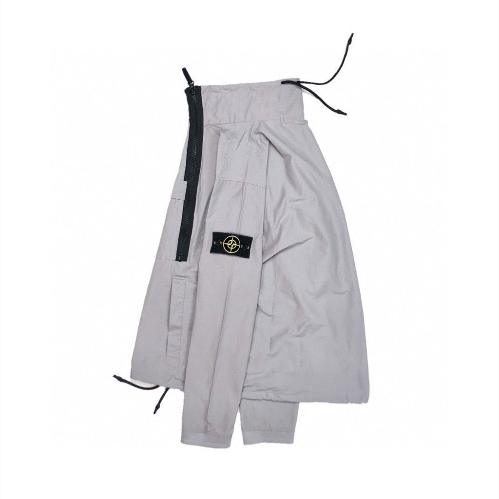 Hàng Có Sẵn Áo Khoác Đá S-XL Khóa Kéo Chéo Siêu Nhẹ Chống Gió Không Thấm Nước Màu Đen Xám jaket lelaki Thời Trang Mới Cho Nam