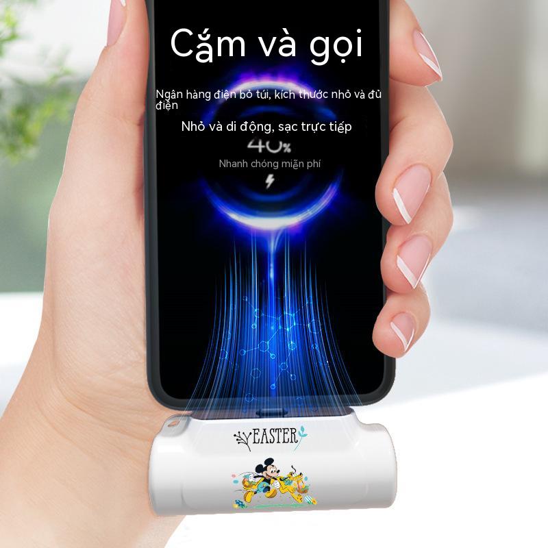 Mới Sạc Dự Phòng Không Dây Mini Hình Viên Thuốc Con Nhộng