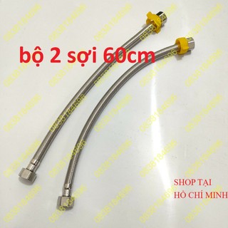Dây cấp nước dùng 2 đường nước nóng và lạnh,Dây Cấp Nước Nóng Lạnh Inox 304 Ren 21,Ống nước bồn cầu lavabo,bình nóng