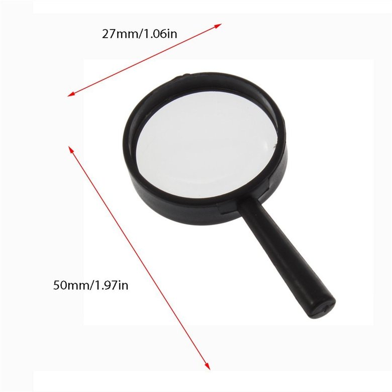 Top Handheld Reading 5X Micro Magnifier Hand Held Magnifying Acrylic 25mm