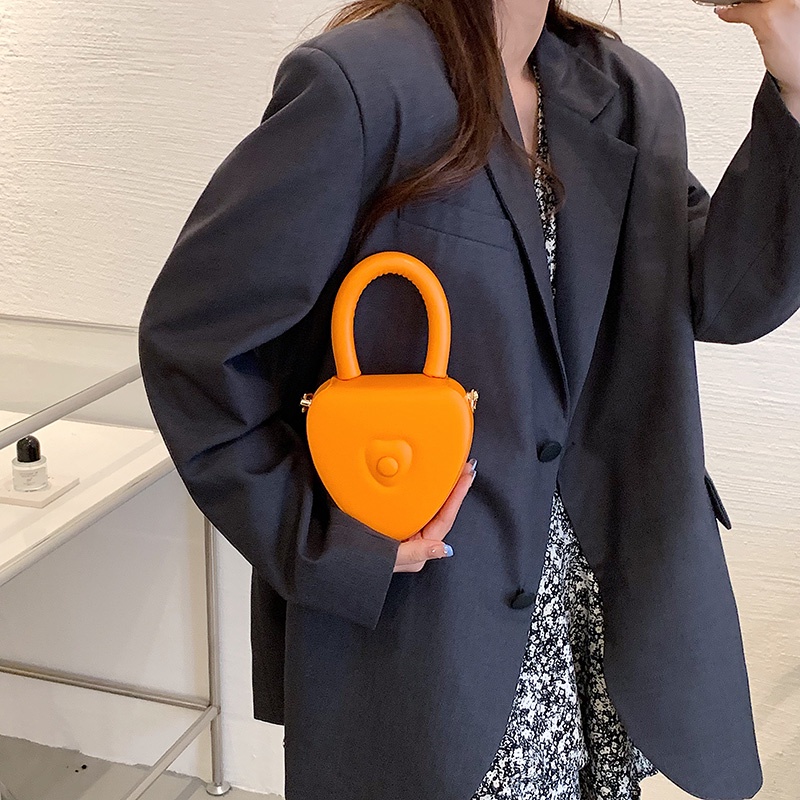 Túi Đeo Chéo mini Hình Trái Tim Đơn Giản Thời Trang