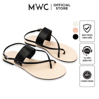 Giày mwc 2896 - giày sandal đế bệt xỏ ngón, giày sandal quai mảnh đan chéo