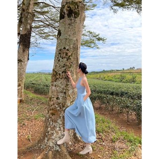 Váy cổ yếm đan lưng - Tường Lam