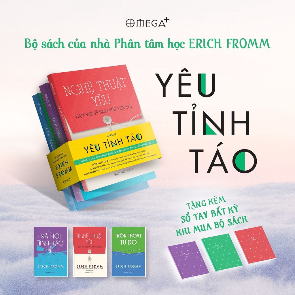 Sách - Combo Erich Fromm: Trốn thoát tự do + Xã hội tỉnh táo + Nghệ thuật yêu