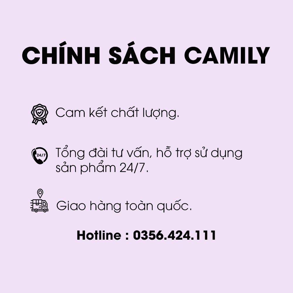 Tóc giả nữ Camily kẹp tóc chữ U 5 phím xoăn sóng làm dày tóc CM05