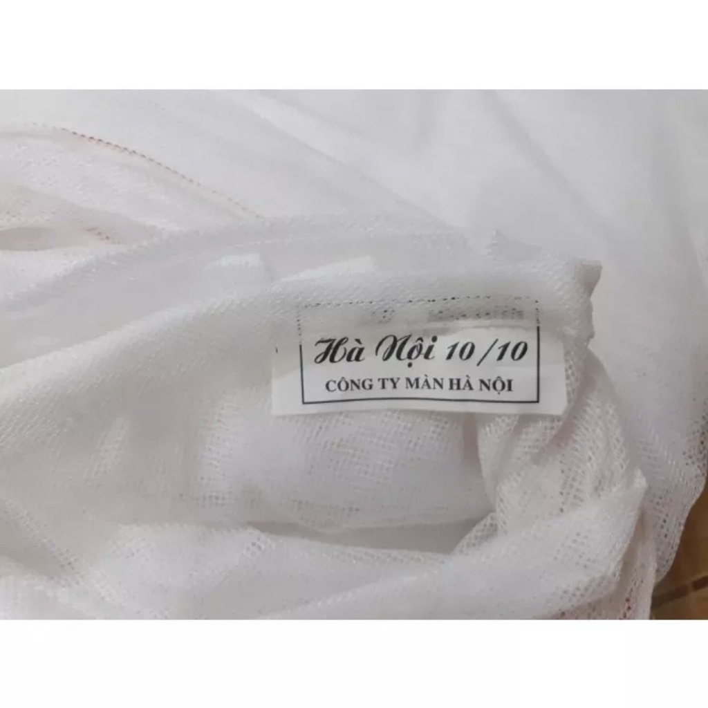 Màn Tuyn Chống Muỗi Dệt 10/10 , Màn Trắng Trơn Chân Chỉ Đỏ Cao Cấp ,1m2 ,1m6 ,1m8 ,2m2