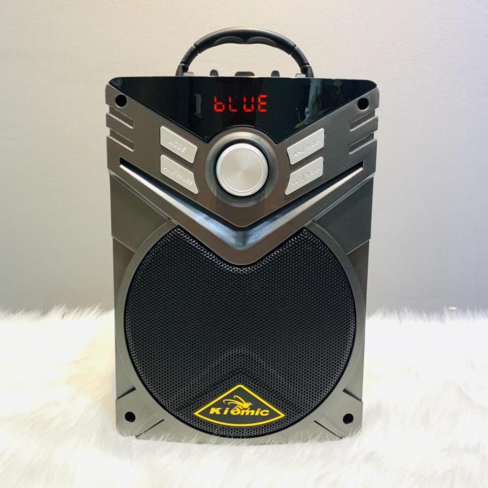 Loa kéo mini Kiomic K56 giá rẻ, loa bluetooth công suất lớn, nghe nhạc hát karaoke cực hay + Tặng 1 mic không dây