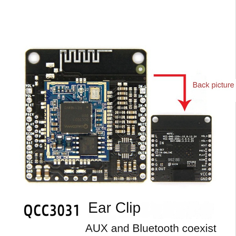 Bảng Mạch Nhận Tín Hiệu Âm Thanh Bluetooth 5.0 QCC3031 APTXHD Chuyên Dụng Cho Xe Hơi