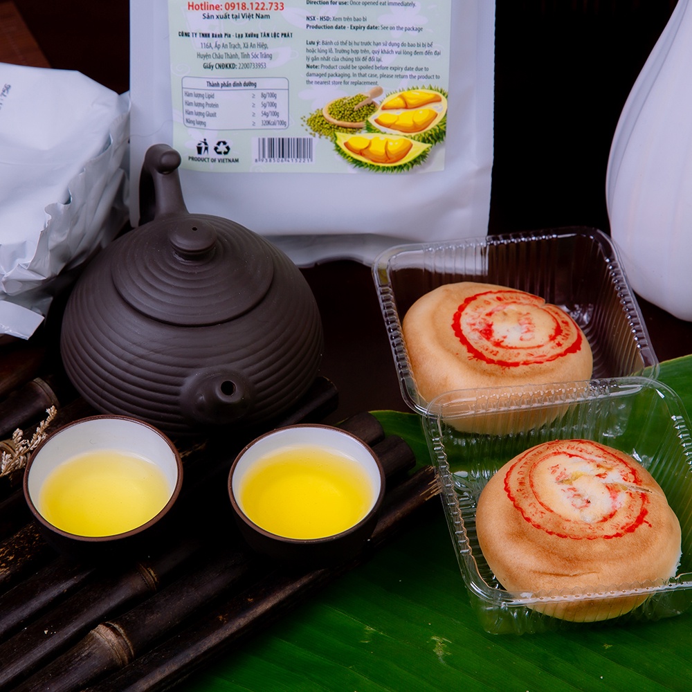 Bánh Pía Chay Đậu Xanh Sầu Riêng Tính Phát Ăn Là Nghiền