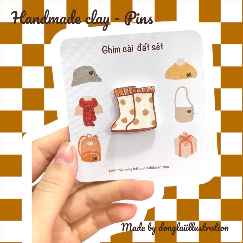 DONGLAI | GHIM CÀI ĐẤT SÉT THỦ CÔNG