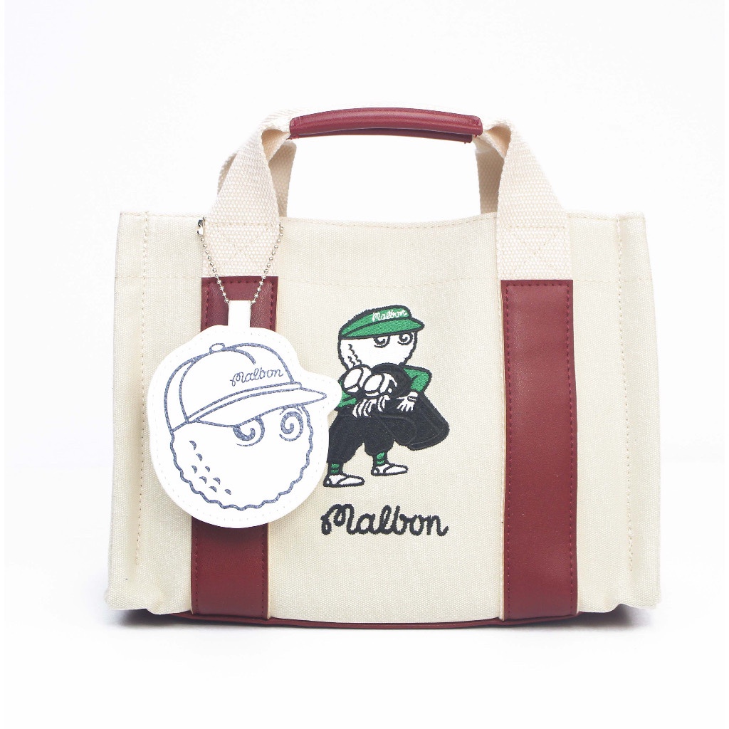 Túi Xách Vải Canvas Malbon Hàn Quốc Đựng Quần Áo Chơi golf Thể Thao Thời Trang
