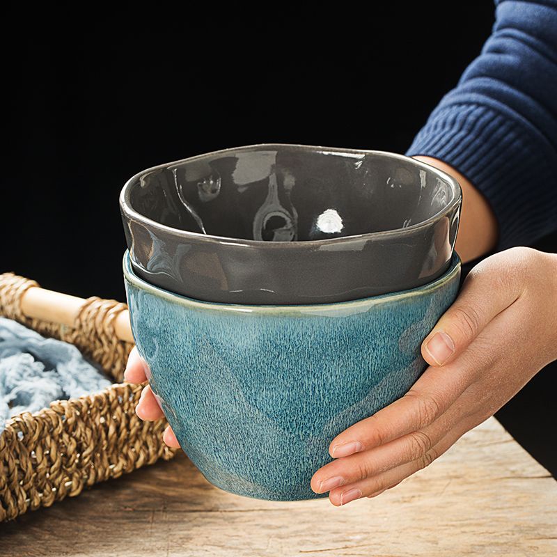 Bát Gốm Ăn Mì Ramen Nhật Bản Màu Sắc Đơn Giản