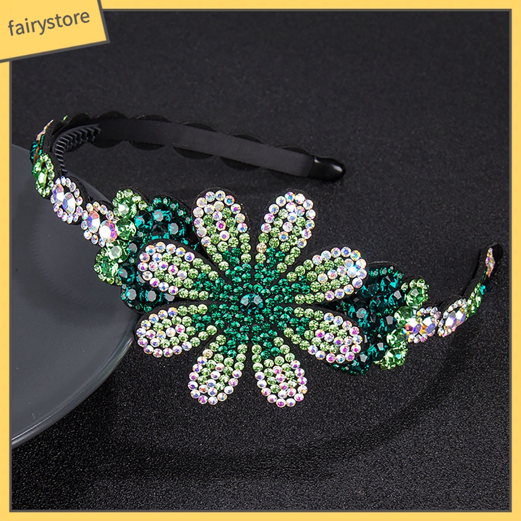 Cài Tóc Giả Da Đính Hoa Lấp Lánh Thời Trang Hàng Ngày Cho Bạn Gái [Fairy1]