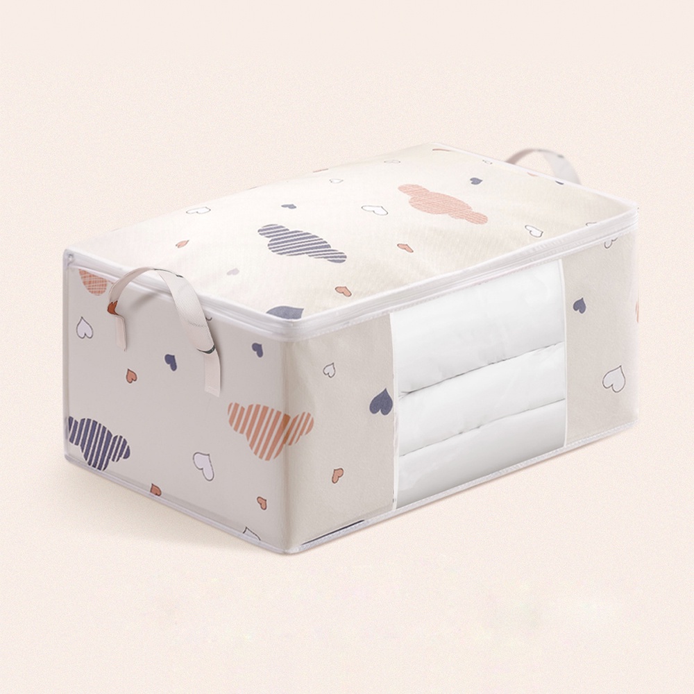 <Video Review> Túi Xọt Vải Chống Thấm Nước Sức Chứa Lớn Đựng Quần Áo Chăn Màn Mền Đệm Gối Chống Bụi Hình Mây 75L U041