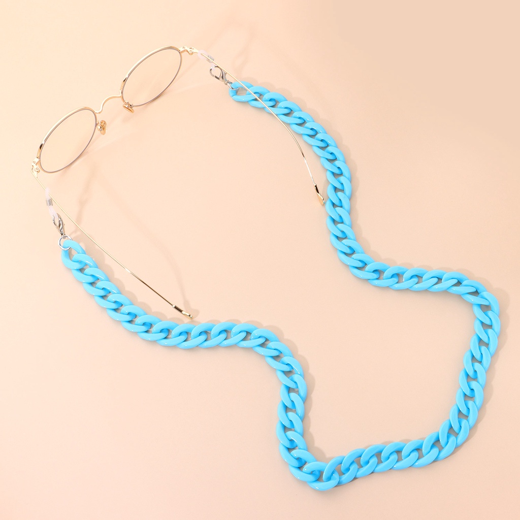 Dây Đeo Mắt Kính Acrylic Dày Hai Màu Hổ Phách Chống Trượt Chống Mất Thời Trang Cho Nữ