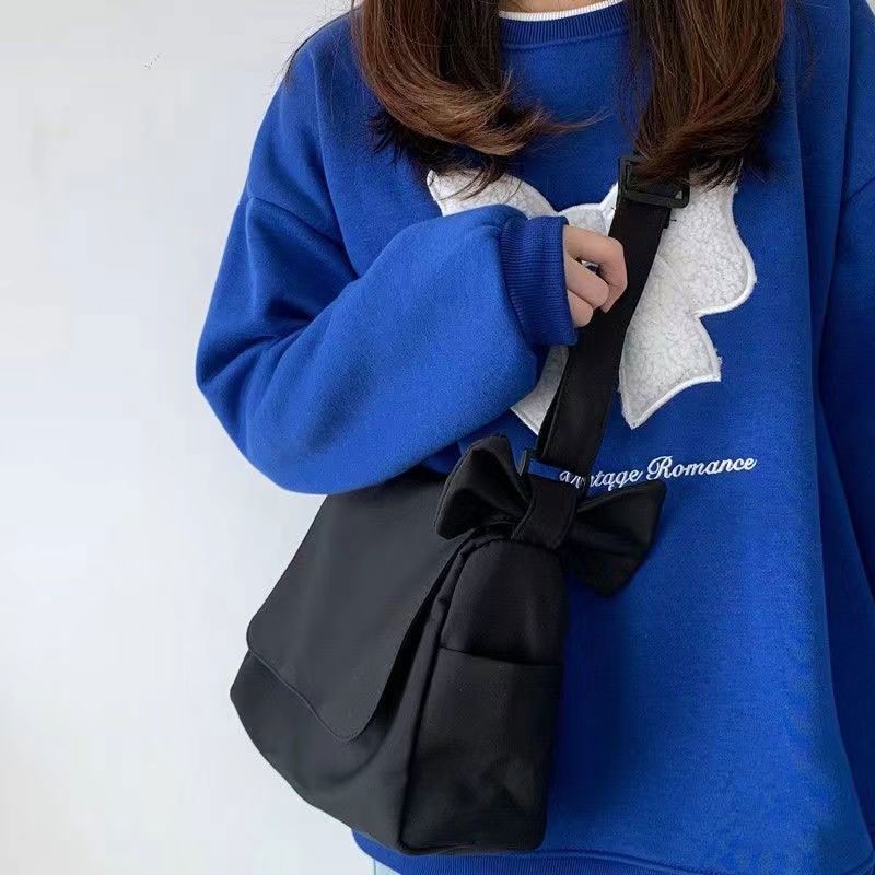 Bololo Túi Đeo Chéo Vải canvas Màu Sắc Đơn Giản Phong Cách Hàn Quốc Dành Cho Nữ