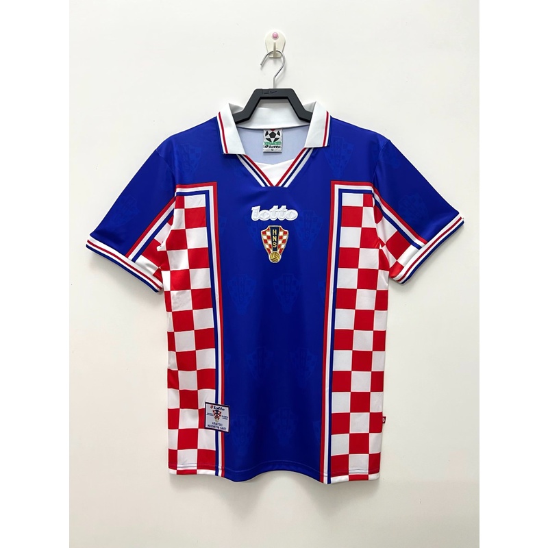 Áo Thun Bóng Đá Ngắn Tay Phong Cách vintage 1998 Croatia Size S-XXL