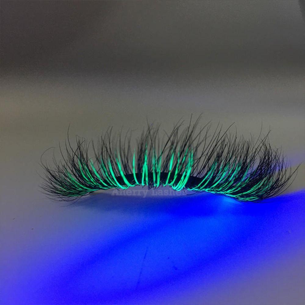 Cặp Lông Mi Giả 3D Mềm Mại Màu Dạ Quang Tự Nhiên Dành Cho Nữ