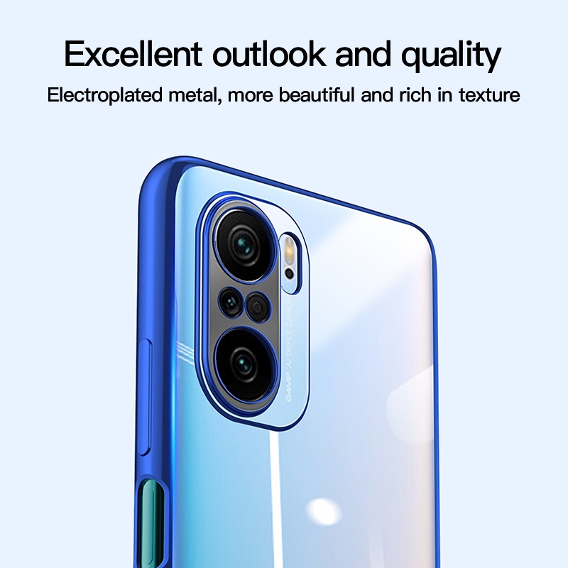 Ốp Điện Thoại Silicon Dẻo Tráng Gương Trong Suốt Sang Trọng Cho Redmi Note 11 11s 10s 10 9 8 Pro Max 4G 5G 9A 9C 10A