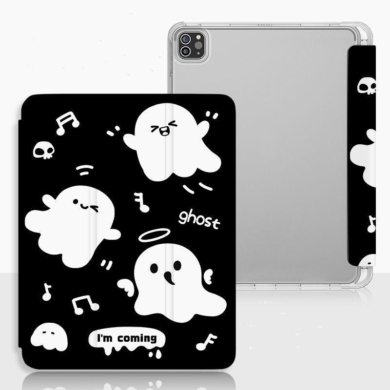 Ốp Máy Tính Bảng Mềm Hình Ma Vui Nhộn Có Khe Đựng Bút Cho iPad Gen10 Air4 / Air5 Gen7 / 8 / 9 Pro11 "Pro12.9" 2022 mini6