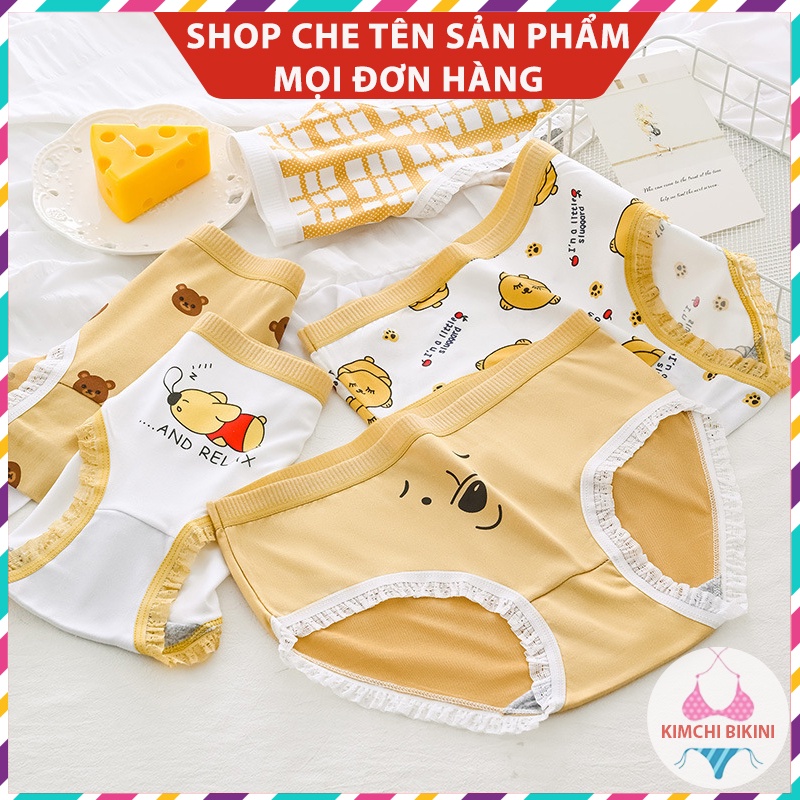 quần xip nữ in hình dễ thương KIMCHIBIKINI quần lót hoạt hình nữ được nhiều chị em tin dùng QL112