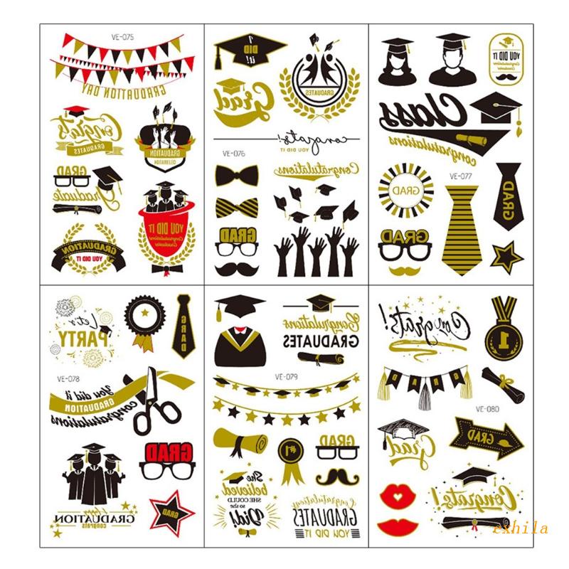 Set 6 Nhãn Dán Quà Tặng Màu Vàng Đen In Chữ Supreme
