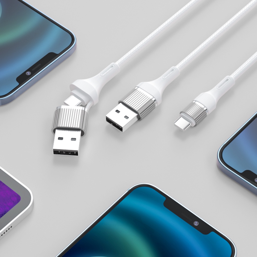 Dây Cáp Sạc Nhanh USB Loại C 2 Trong 1 60W 3A