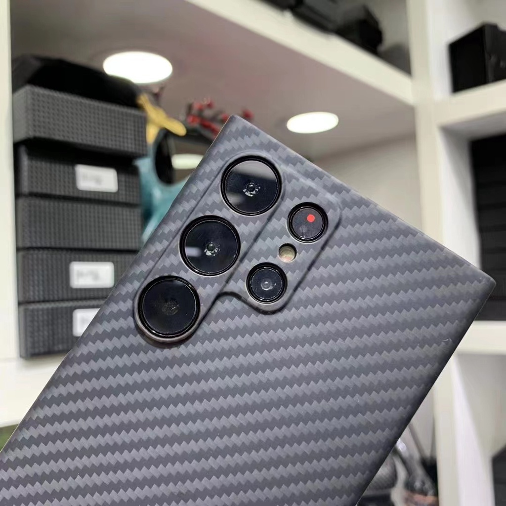 Ốp Điện Thoại Sợi Carbon Nhám Cho Samsung S23 Ultra Galaxy S23plus