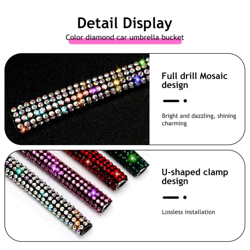 1 Miếng Dán Trang Trí Lỗ Thông Gió Xe Hơi Hình Chữ U Đính Đá M8W8