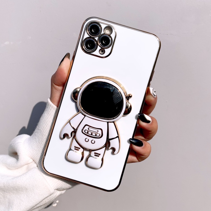 Ốp Lưng TPU Mềm Mạ Viền - Mẫu Phi Hành Gia  - PHG001