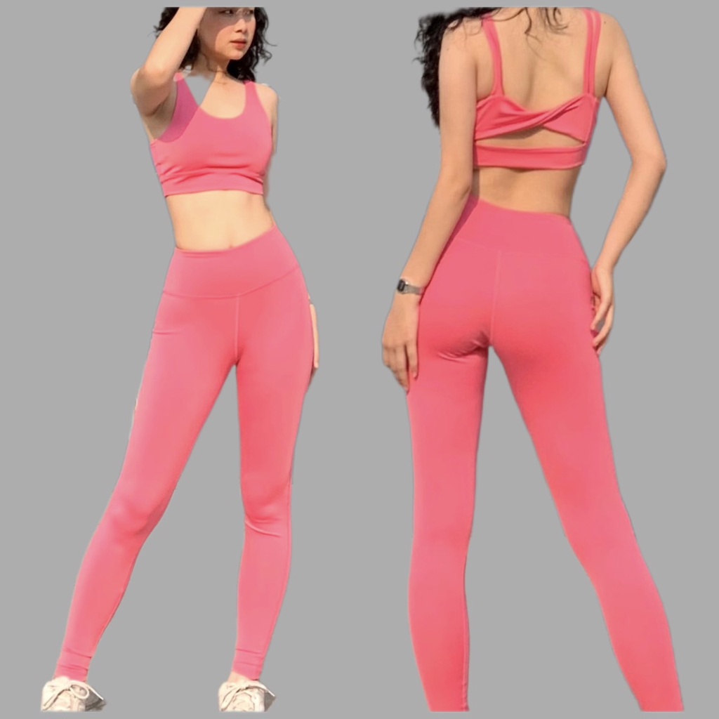 Set dài tập gym, yoga dây xoắn lưng 072 - Yoga An Viên
