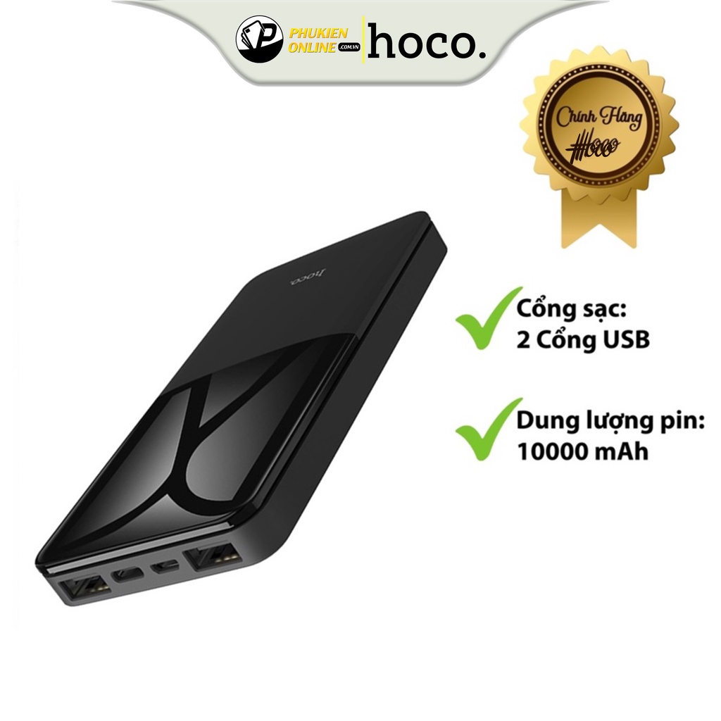 Pin Sạc Dự Phòng Hoco J42 10000mAh, Màn Hình LED Hiển Thị, Chíp IC Thông Minh, Tương Thích Với Nhiều Dòng Điện Thoại0
