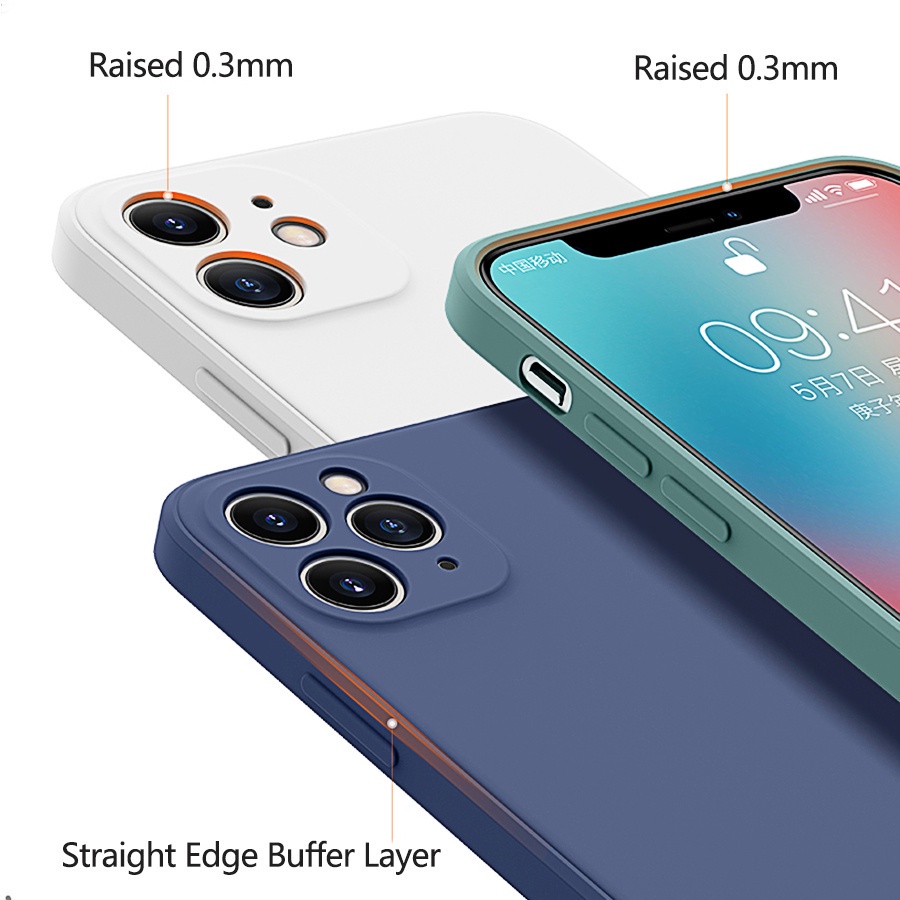 Ốp Điện Thoại Silicon Màu Kẹo Cạnh Vuông Bảo Vệ Ống Kính Cho Realme GT Neo 3T Neo3 Neo2