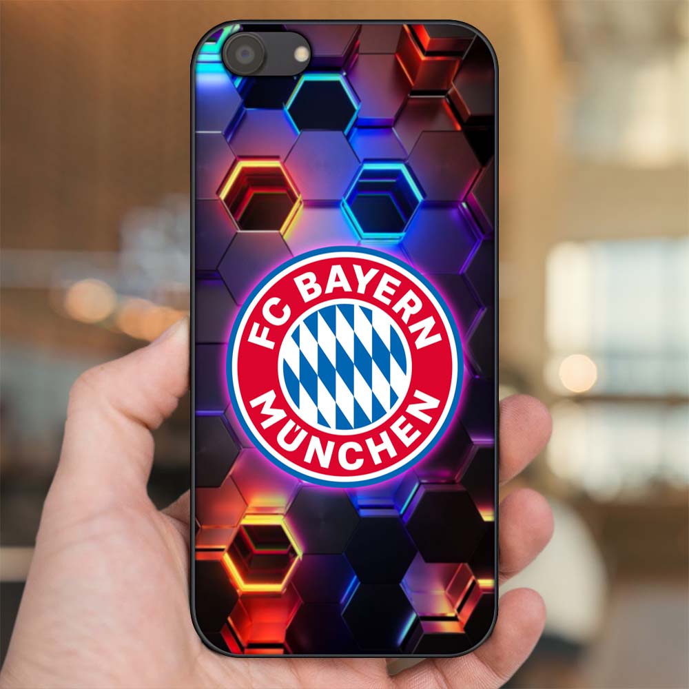 Ốp lưng Oppo A83 viền đen in hình CLB Bóng Đá Bayer Munich